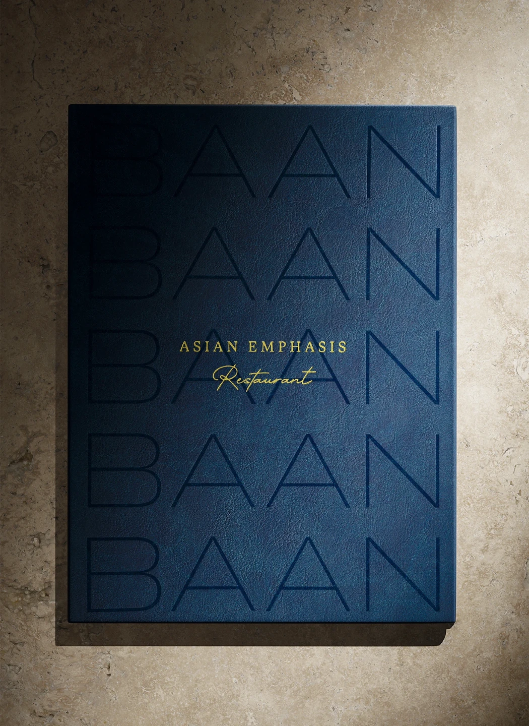 3D Render. Carta de Restaurante Baan