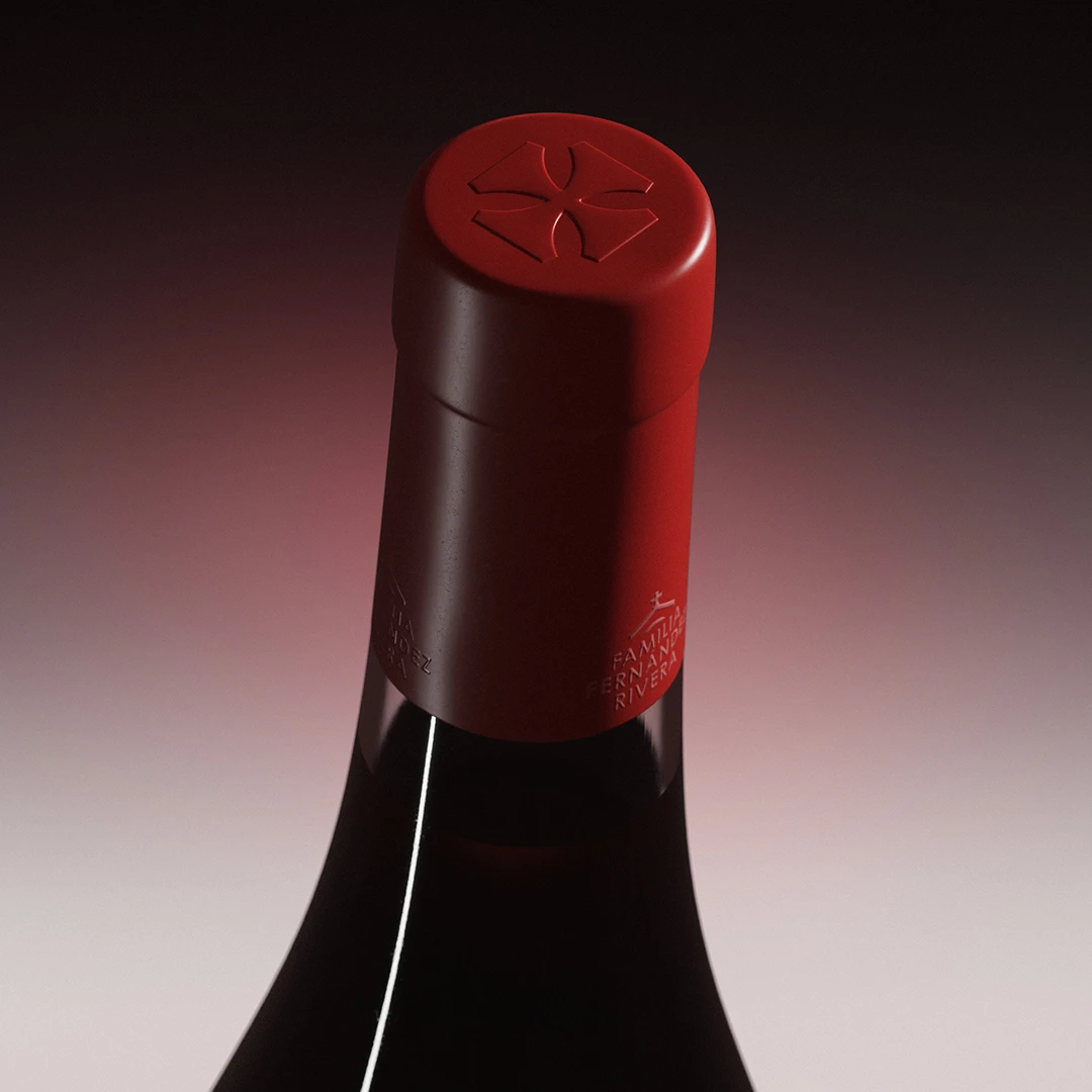 Render 3D. Botella de Vino.