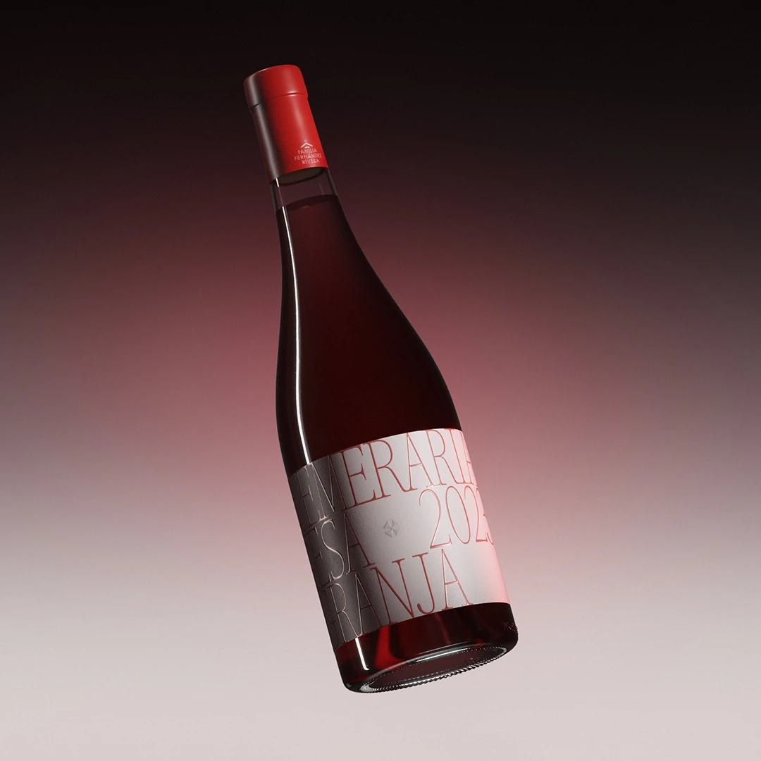 Render 3D. Botella de Vino.